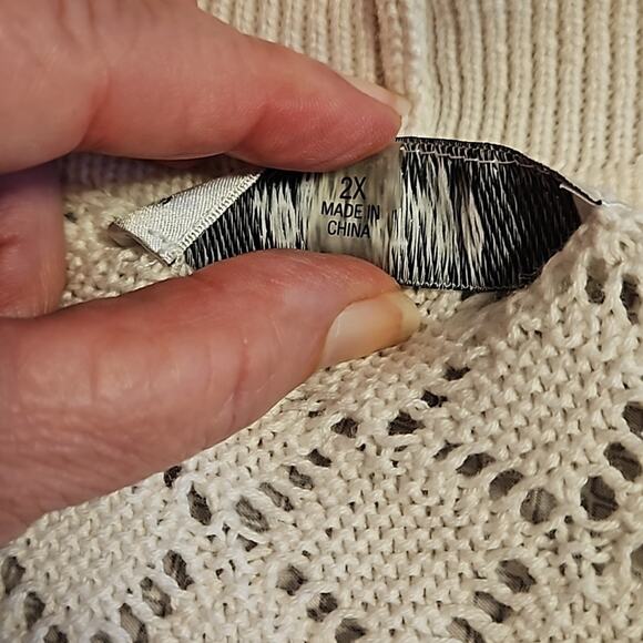 JONES NY Open Knit Cardigan 2X - Picture 8 of 10